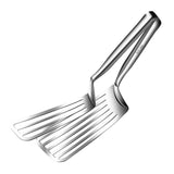Maxbell Flipper Spatula with Tong Multipurpose Kitchen Gadget for BBQ Pizza Pies Egg Length 31 cm