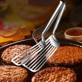 Maxbell Flipper Spatula with Tong Multipurpose Kitchen Gadget for BBQ Pizza Pies Egg Length 31 cm