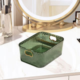 Maxbell Acrylic Makeup Storage Bin Jewelry Organizer Multipurpose for Sundries Snack Dark Green