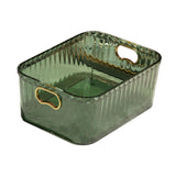 Maxbell Acrylic Makeup Storage Bin Jewelry Organizer Multipurpose for Sundries Snack Dark Green