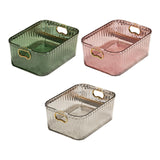 Maxbell Acrylic Makeup Storage Bin Jewelry Organizer Multipurpose for Sundries Snack Dark Green