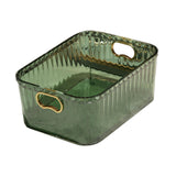 Maxbell Acrylic Makeup Storage Bin Jewelry Organizer Multipurpose for Sundries Snack Dark Green
