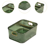 Maxbell Acrylic Makeup Storage Bin Jewelry Organizer Multipurpose for Sundries Snack Dark Green