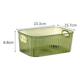 Maxbell Acrylic Makeup Storage Bin Jewelry Organizer Multipurpose for Sundries Snack Dark Green