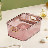 Maxbell Acrylic Makeup Storage Bin Jewelry Organizer Multipurpose for Sundries Snack Pink