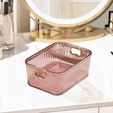 Maxbell Acrylic Makeup Storage Bin Jewelry Organizer Multipurpose for Sundries Snack Pink