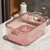 Maxbell Acrylic Makeup Storage Bin Jewelry Organizer Multipurpose for Sundries Snack Pink