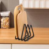 Maxbell Divided Rack with 4 Slots Metal Cutting Board Storage Rack for Cutting Board