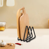 Maxbell Divided Rack with 4 Slots Metal Cutting Board Storage Rack for Cutting Board