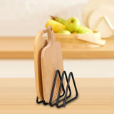 Maxbell Divided Rack with 4 Slots Metal Cutting Board Storage Rack for Cutting Board