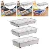 Maxbell Under Bed Storage Box Multipurpose Organization for Duvets Bedding Bed Sheet 100cmx50cmx13.5cm