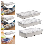 Maxbell Under Bed Storage Box Multipurpose Organization for Duvets Bedding Bed Sheet 100cmx50cmx13.5cm