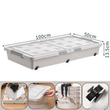 Maxbell Under Bed Storage Box Multipurpose Organization for Duvets Bedding Bed Sheet 100cmx50cmx13.5cm