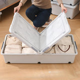 Maxbell Under Bed Storage Box Multipurpose Organization for Duvets Bedding Bed Sheet 100cmx50cmx17cm