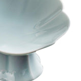 Maxbell Ceramic Footed Fruit Bowl Holder Decorative for Farmhouse Home Decor Wedding cyan blue