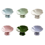 Maxbell Ceramic Footed Fruit Bowl Holder Decorative for Farmhouse Home Decor Wedding cyan blue