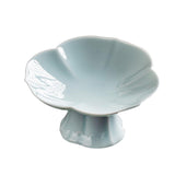 Maxbell Ceramic Footed Fruit Bowl Holder Decorative for Farmhouse Home Decor Wedding cyan blue