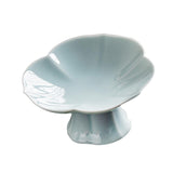 Maxbell Ceramic Footed Fruit Bowl Holder Decorative for Farmhouse Home Decor Wedding cyan blue