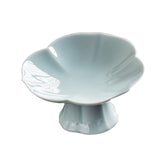 Maxbell Ceramic Footed Fruit Bowl Holder Decorative for Farmhouse Home Decor Wedding cyan blue