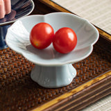 Maxbell Ceramic Footed Fruit Bowl Holder Decorative for Farmhouse Home Decor Wedding cyan blue