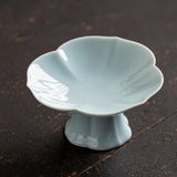 Maxbell Ceramic Footed Fruit Bowl Holder Decorative for Farmhouse Home Decor Wedding cyan blue