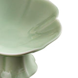 Maxbell Ceramic Footed Fruit Bowl Holder Decorative for Farmhouse Home Decor Wedding cyan green