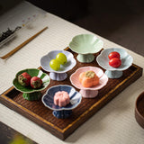 Maxbell Ceramic Footed Fruit Bowl Holder Decorative for Farmhouse Home Decor Wedding cyan green