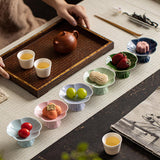 Maxbell Ceramic Footed Fruit Bowl Holder Decorative for Farmhouse Home Decor Wedding cyan green
