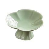 Maxbell Ceramic Footed Fruit Bowl Holder Decorative for Farmhouse Home Decor Wedding cyan green