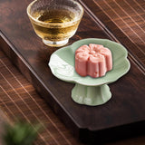 Maxbell Ceramic Footed Fruit Bowl Holder Decorative for Farmhouse Home Decor Wedding cyan green