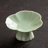 Maxbell Ceramic Footed Fruit Bowl Holder Decorative for Farmhouse Home Decor Wedding cyan green