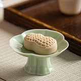 Maxbell Ceramic Footed Fruit Bowl Holder Decorative for Farmhouse Home Decor Wedding cyan green