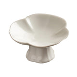 Maxbell Ceramic Footed Fruit Bowl Holder Decorative for Farmhouse Home Decor Wedding beige
