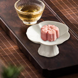 Maxbell Ceramic Footed Fruit Bowl Holder Decorative for Farmhouse Home Decor Wedding beige