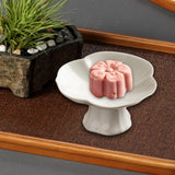 Maxbell Ceramic Footed Fruit Bowl Holder Decorative for Farmhouse Home Decor Wedding beige