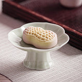 Maxbell Ceramic Footed Fruit Bowl Holder Decorative for Farmhouse Home Decor Wedding beige