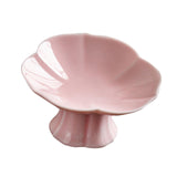 Maxbell Ceramic Footed Fruit Bowl Holder Decorative for Farmhouse Home Decor Wedding pink