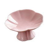 Maxbell Ceramic Footed Fruit Bowl Holder Decorative for Farmhouse Home Decor Wedding pink
