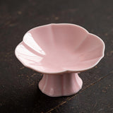 Maxbell Ceramic Footed Fruit Bowl Holder Decorative for Farmhouse Home Decor Wedding pink