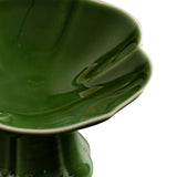 Maxbell Ceramic Footed Fruit Bowl Holder Decorative for Farmhouse Home Decor Wedding green