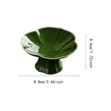 Maxbell Ceramic Footed Fruit Bowl Holder Decorative for Farmhouse Home Decor Wedding green