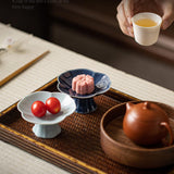 Maxbell Ceramic Footed Fruit Bowl Holder Decorative for Farmhouse Home Decor Wedding violet