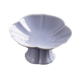 Maxbell Ceramic Footed Fruit Bowl Holder Decorative for Farmhouse Home Decor Wedding violet