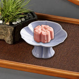 Maxbell Ceramic Footed Fruit Bowl Holder Decorative for Farmhouse Home Decor Wedding violet