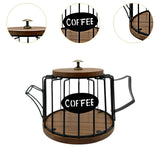 Maxbell Coffee Pod Holder Modern Sturdy Iron Storage Basket for Desktop Cafe Kitchen black