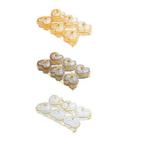 Maxbell Fruit Plate Household with Lid Snack Display Platter for Candy Chips Dessert Amber