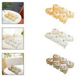 Maxbell Fruit Plate Household with Lid Snack Display Platter for Candy Chips Dessert Amber