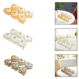 Maxbell Fruit Plate Household with Lid Snack Display Platter for Candy Chips Dessert Amber
