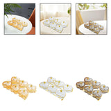 Maxbell Fruit Plate Household with Lid Snack Display Platter for Candy Chips Dessert Amber
