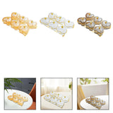 Maxbell Fruit Plate Household with Lid Snack Display Platter for Candy Chips Dessert Amber